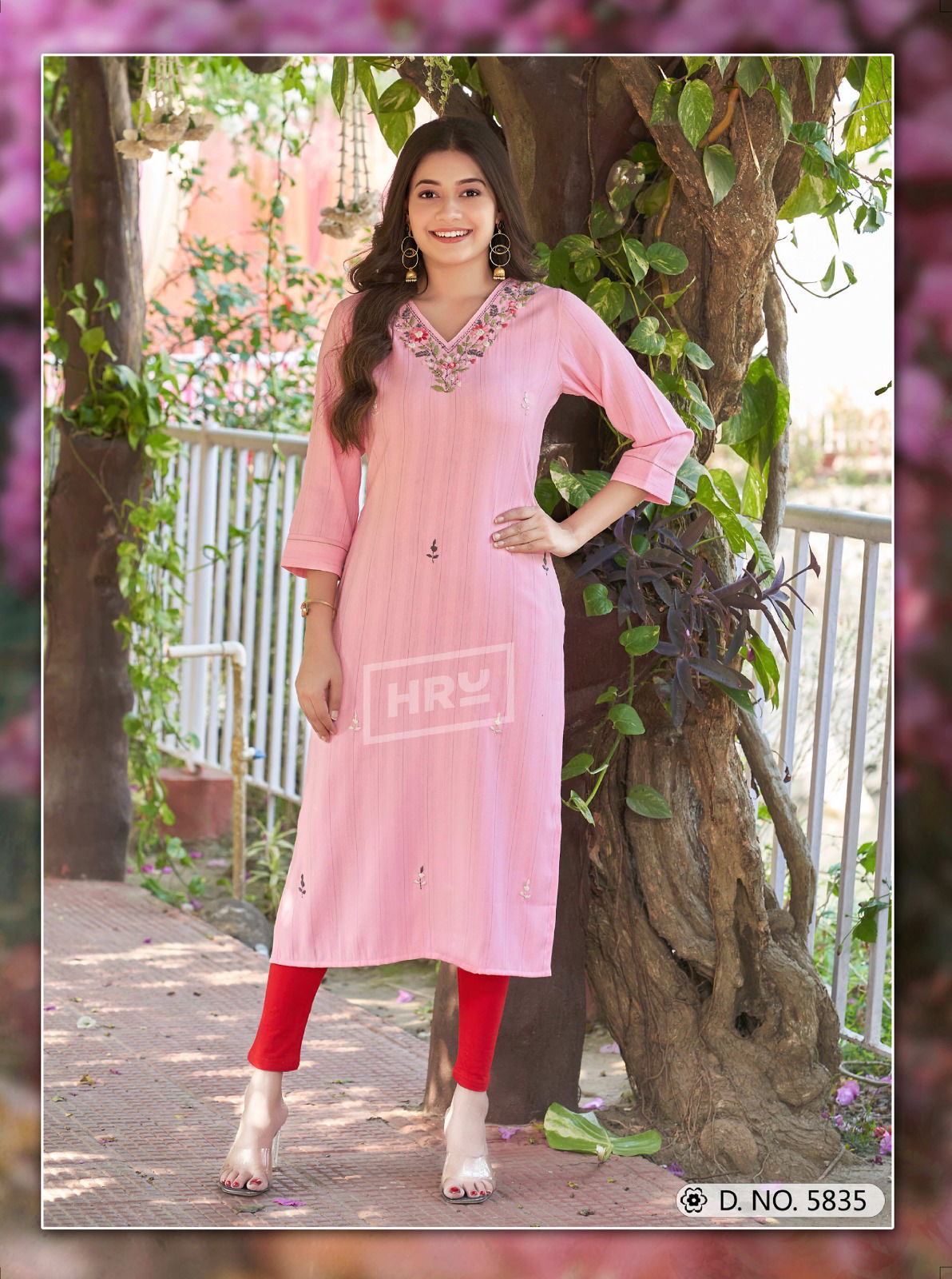 Hema Vol 3 By Hru Straight Cut Viscose Embroidery Kurtis Wholesale Shop In Surat